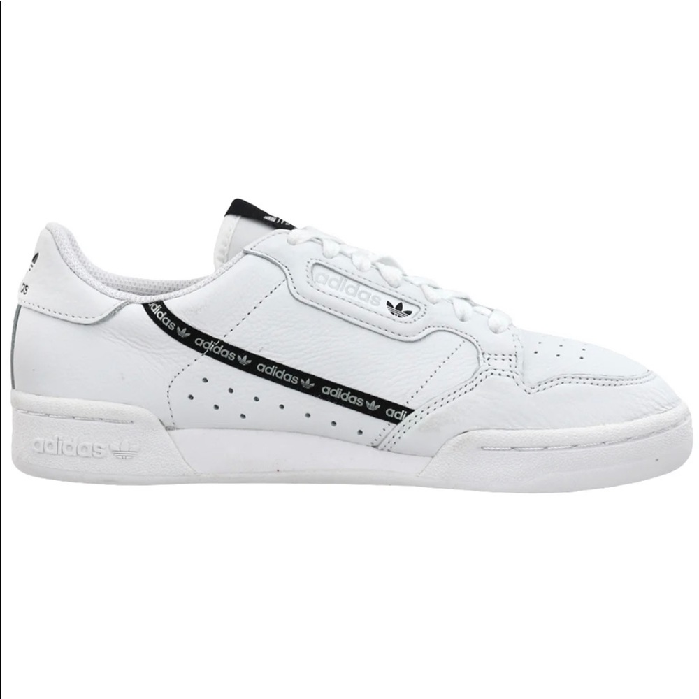 Adidas continental 80 womens white w/ black stripe